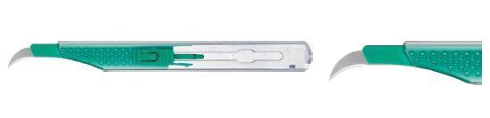 БЕЗПЕЧНИЙ ОДНОРАЗОВИЙ СКАЛЬПЕЛЬ З КАРБОНОВИМ ЛЕЗОМ №12